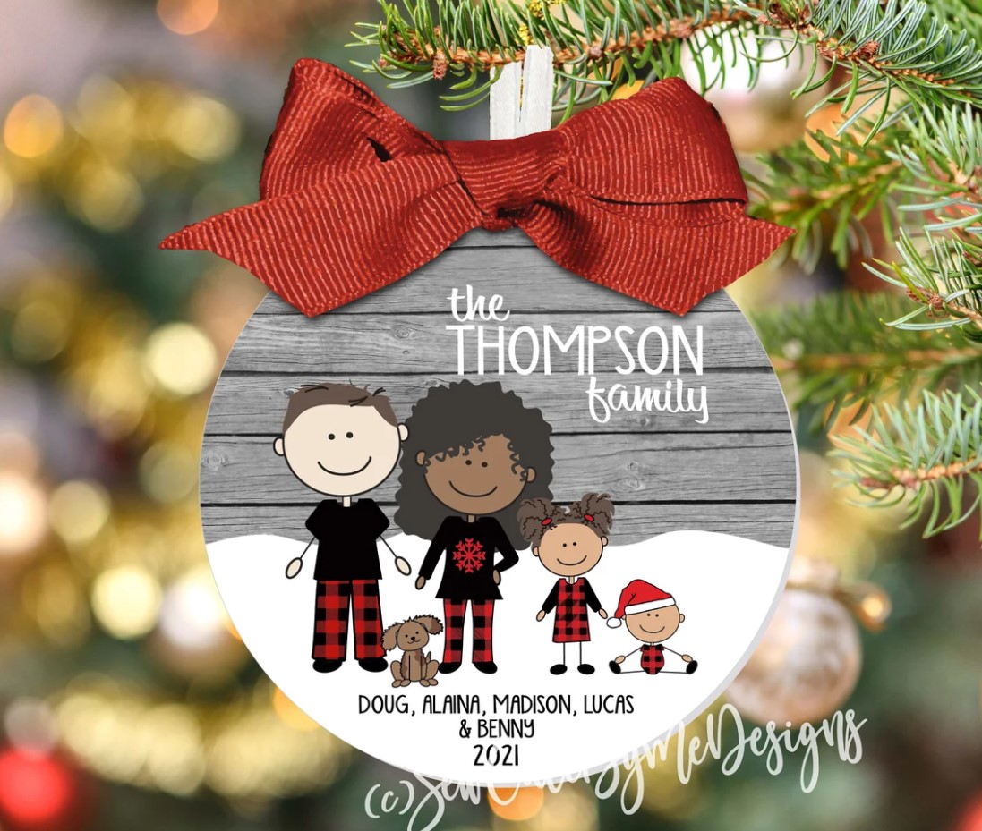 2022 Custom Name Family Christmas Ornament Character Ornament Personalized Ornament Christmas Gift